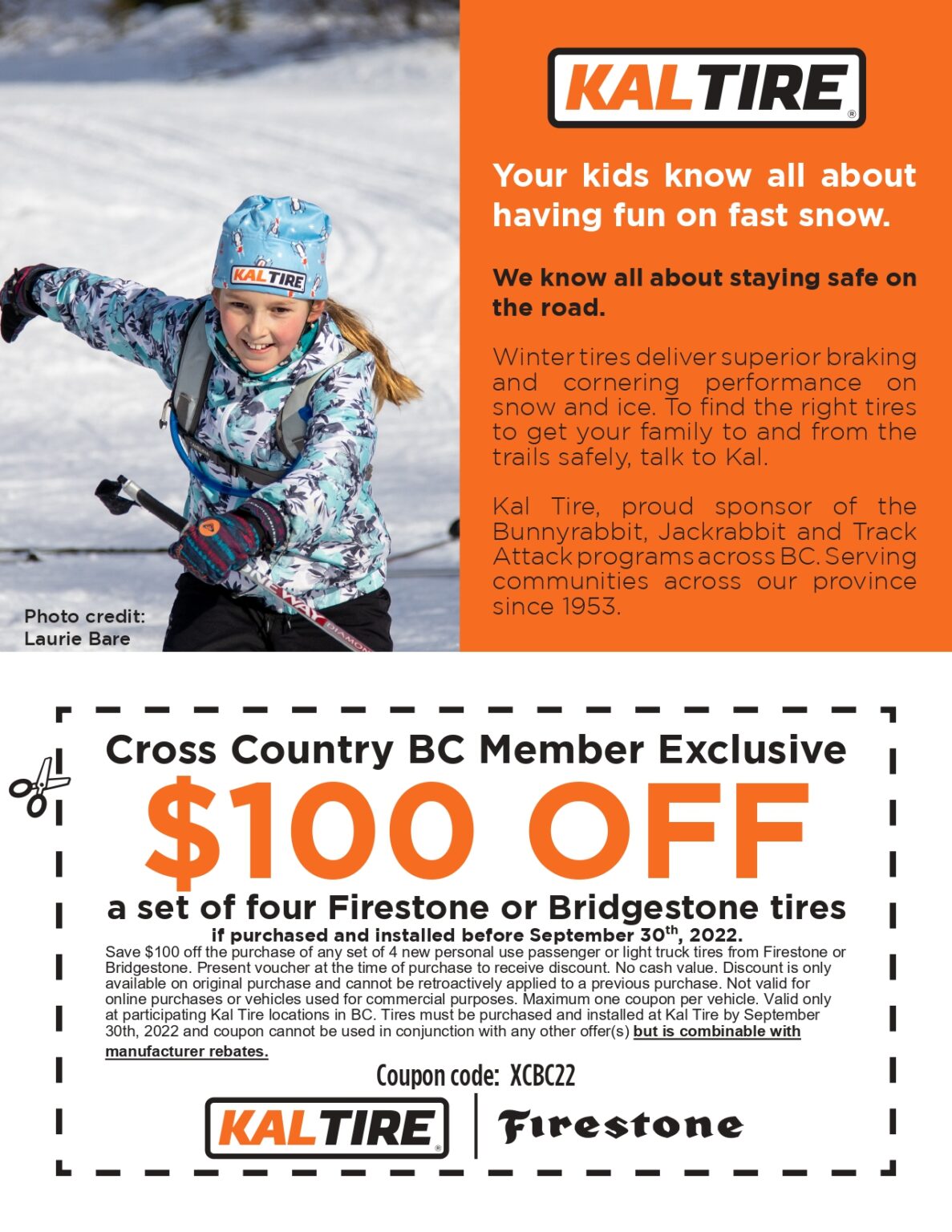 Kal Tire 100 Exclusive Coupon for New Tires